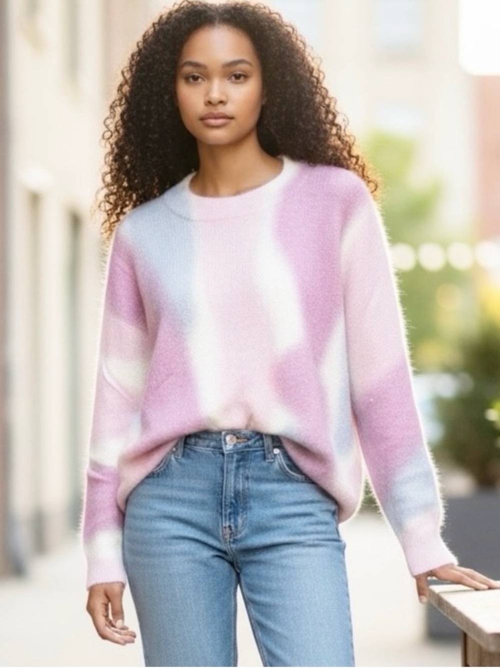 Anthropologie Michaela Pastel Tie-dye Sweater